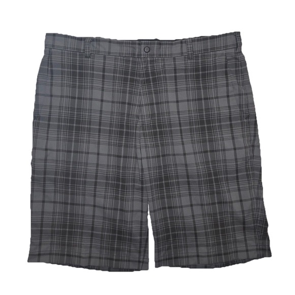 Nike Golf Tour Performance Shorts Men's 36 Blue Plaid 12" Wicking Dri-Fit - Picture 1 of 10